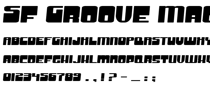 SF Groove Machine Extended font
